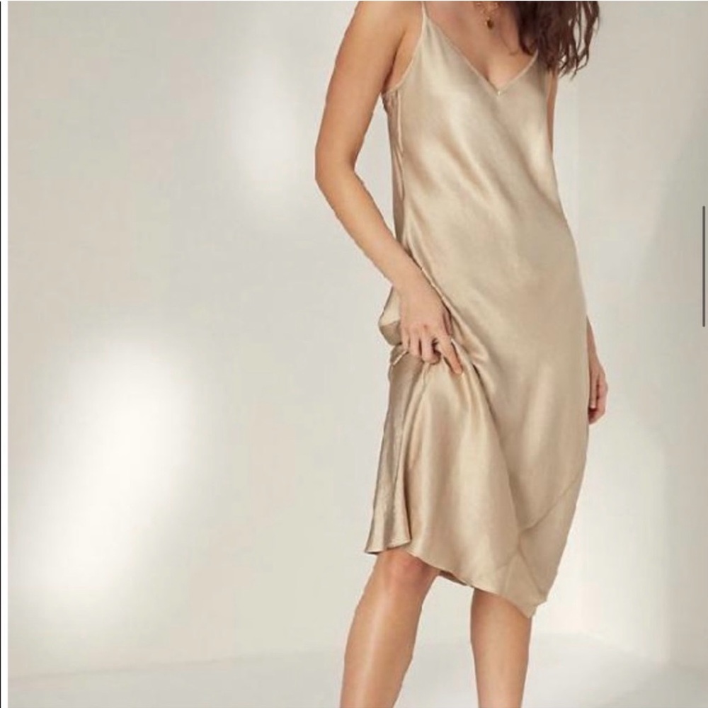Aritzia slip dress denude small